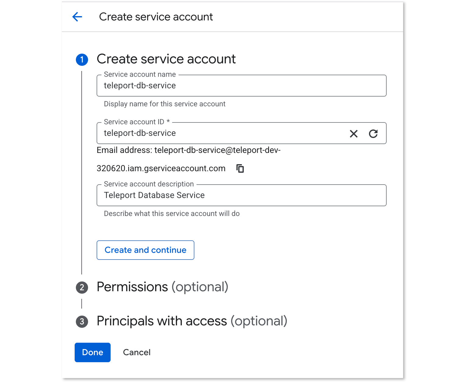 Create System Service Account