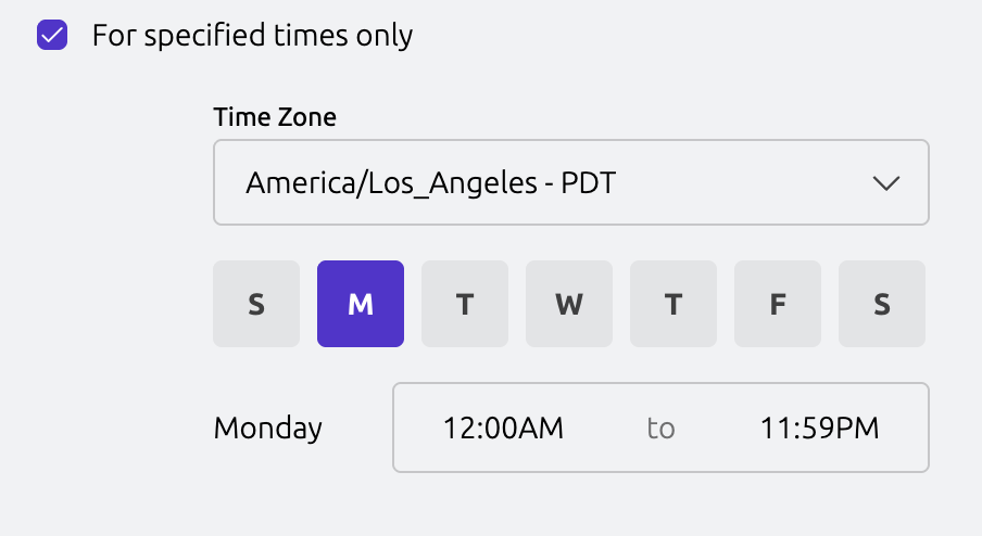 Schedule Editor